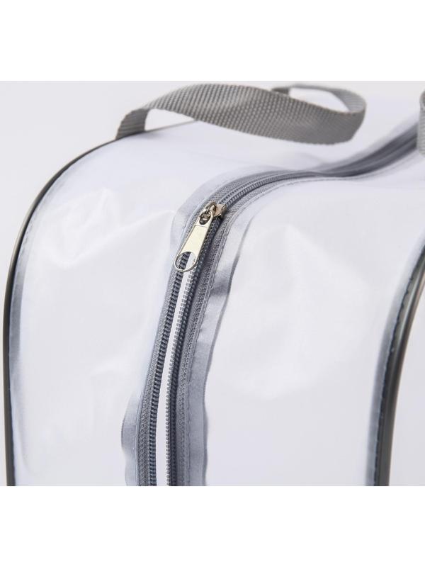 Косметичка для роддома 23х32х17 ПВХ «Речной песок». цвет серый