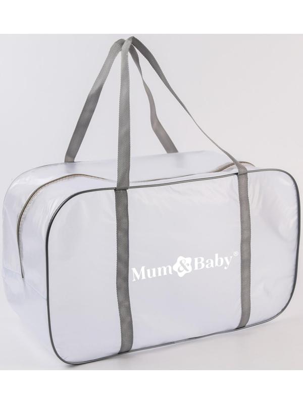 Набор сумок для роддома, комплект 3 в 1 №1, ПВХ «Речной песок». цвет серый