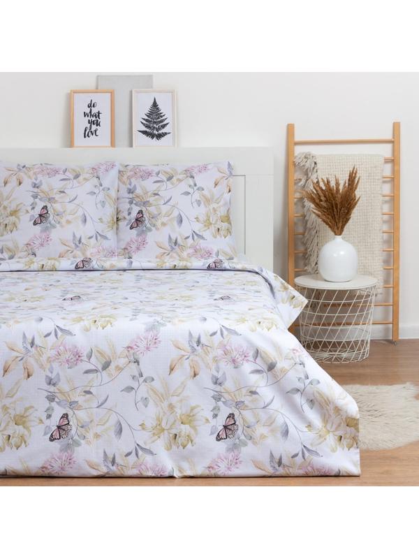 Постельное бельё 2 сп LoveLife Spring butterflies: пододеяльник 180х217см+наволочка 70х70см-2шт, поплин