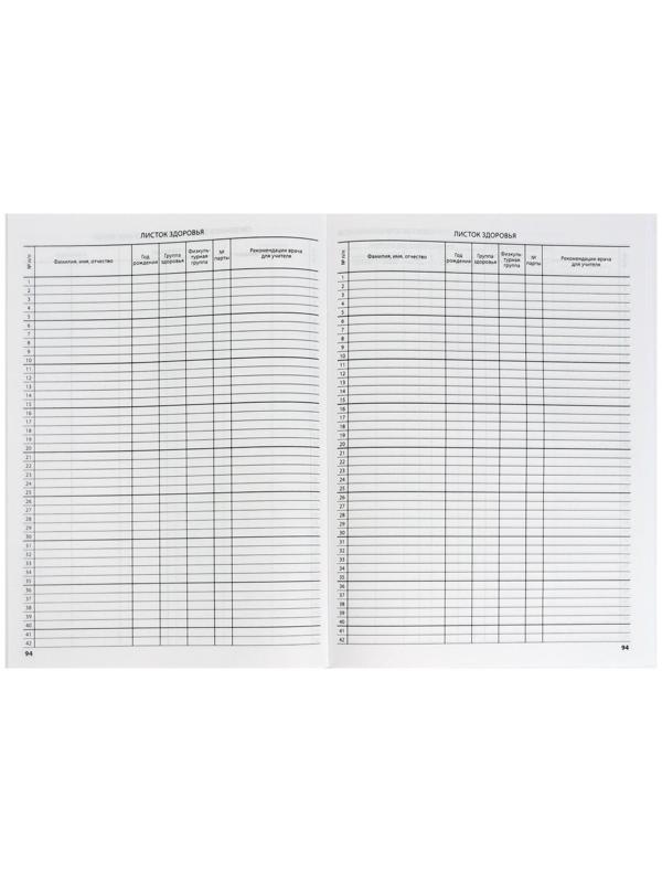 Классный журнал для 5-11 классов А4, 96 листов, твёрдая обложка, белый блок