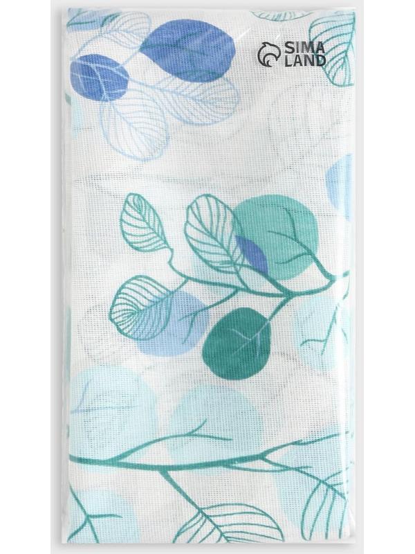 Наволочка Экономь и Я 70х70 «Эвкалипт» цвет синий 100гр/м2,100%хлопок, бязь