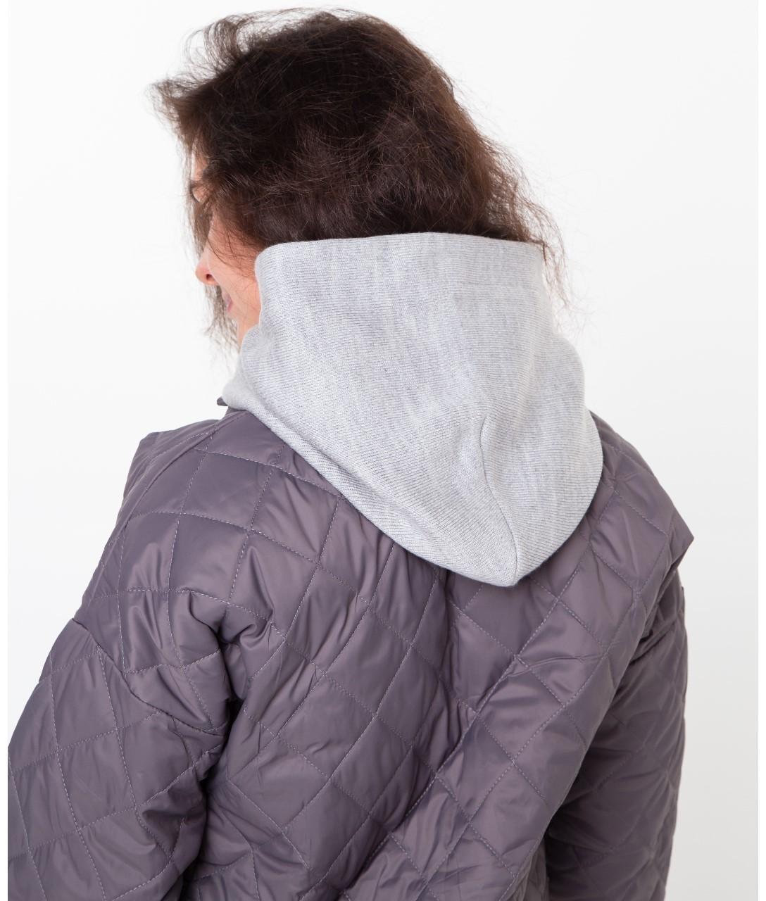 Шапка (капор) женский, цвет серый, размер 54-58