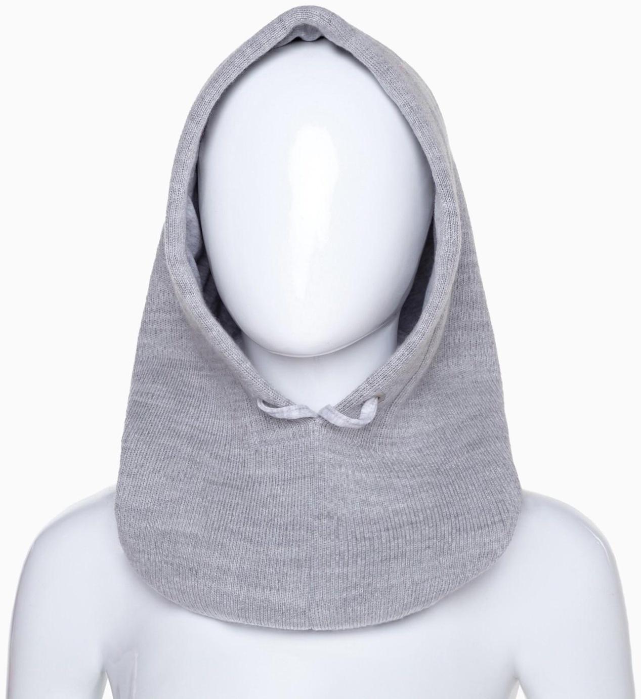 Шапка (капор) женский, цвет серый, размер 54-58