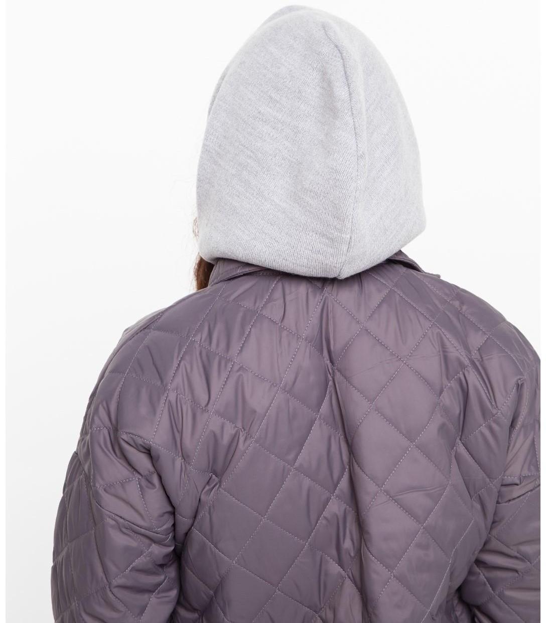 Шапка (капор) женский, цвет серый, размер 54-58