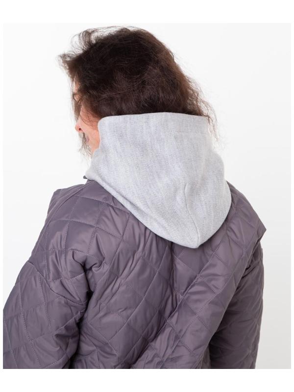 Шапка (капор) женский, цвет серый, размер 54-58