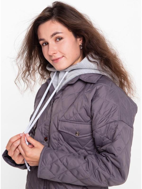 Шапка (капор) женский, цвет серый, размер 54-58