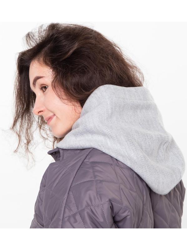 Шапка (капор) женский, цвет серый, размер 54-58