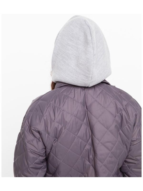 Шапка (капор) женский, цвет серый, размер 54-58