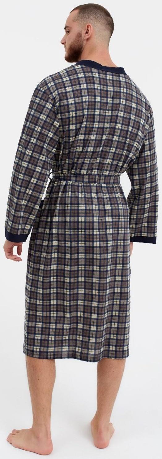 Халат мужской , цвет коричневый, размер 50