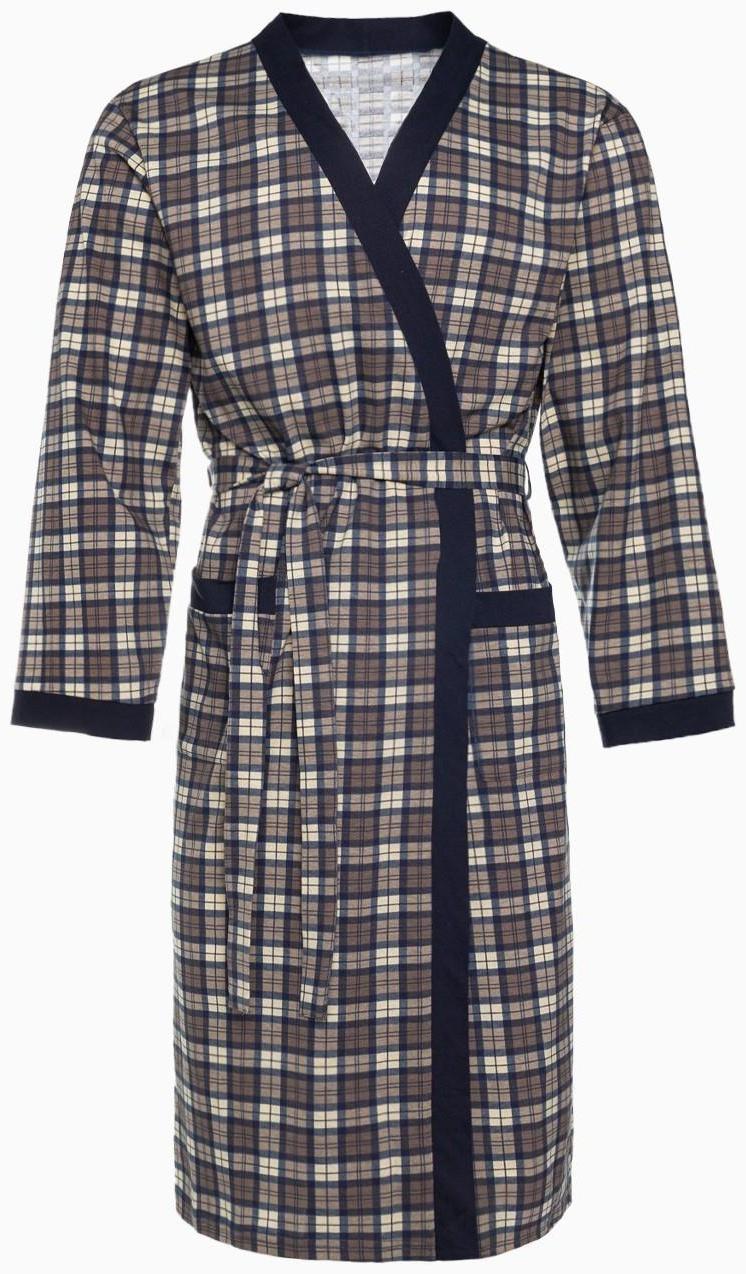 Халат мужской , цвет коричневый, размер 50