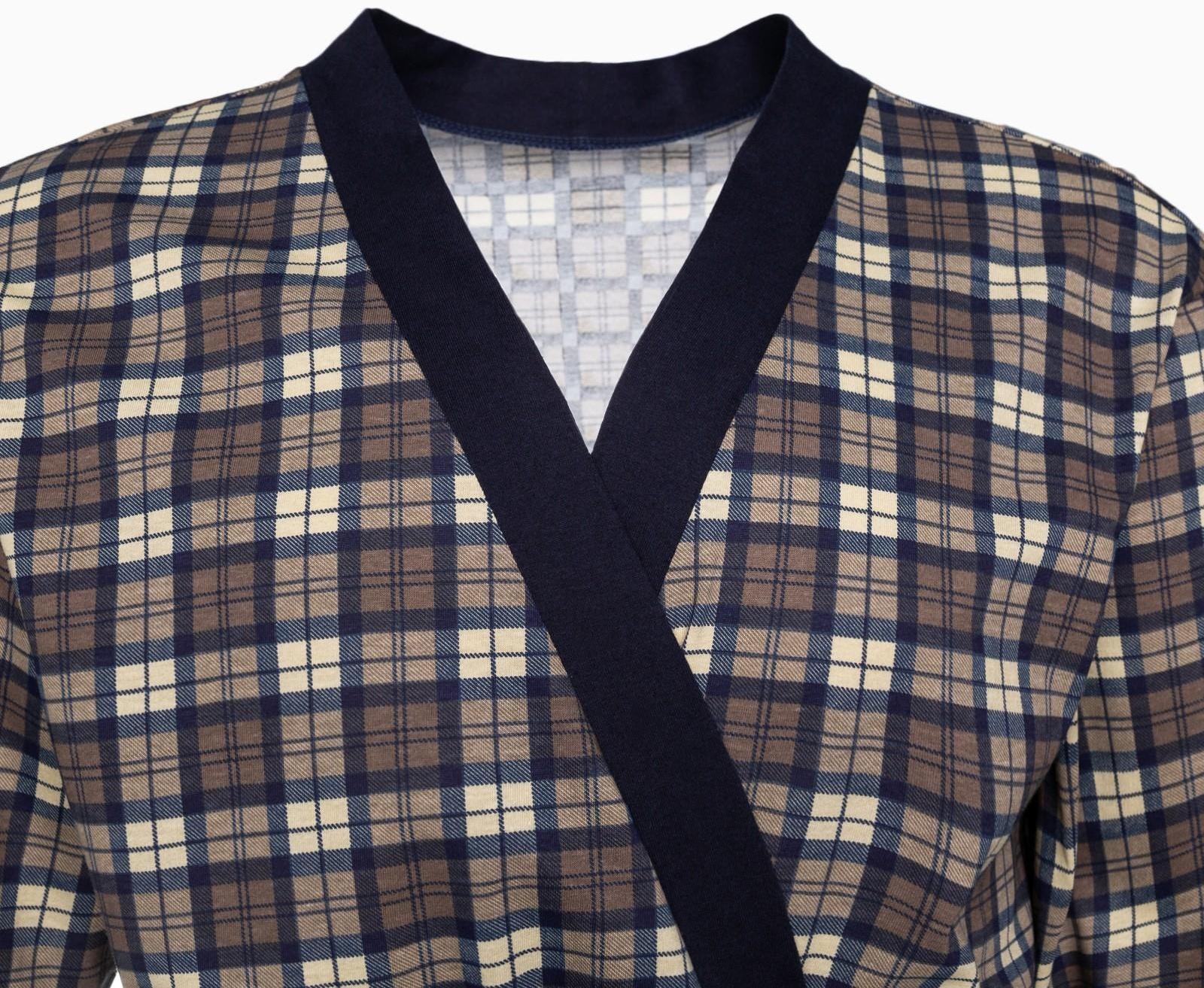 Халат мужской , цвет коричневый, размер 58