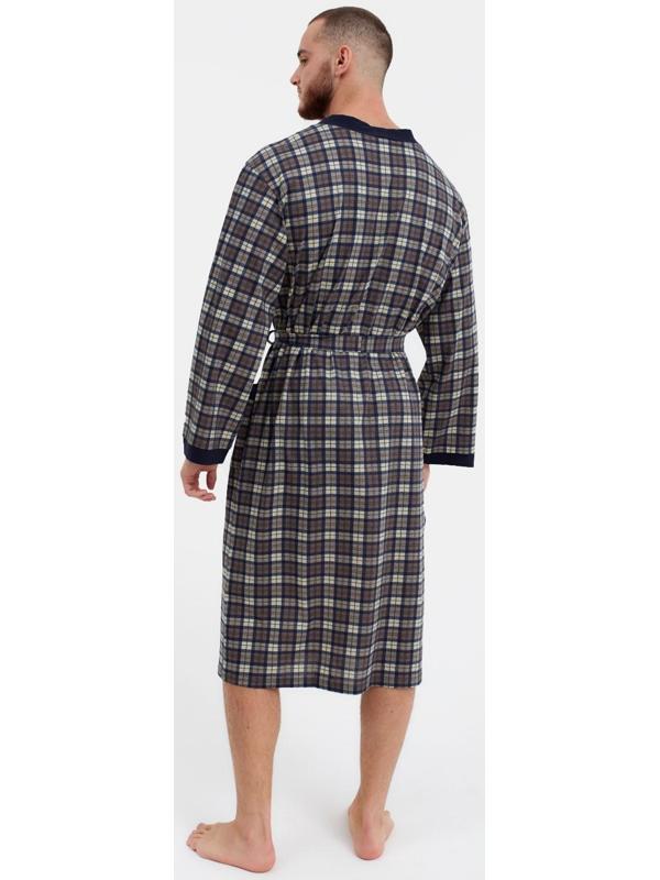 Халат мужской , цвет коричневый, размер 58