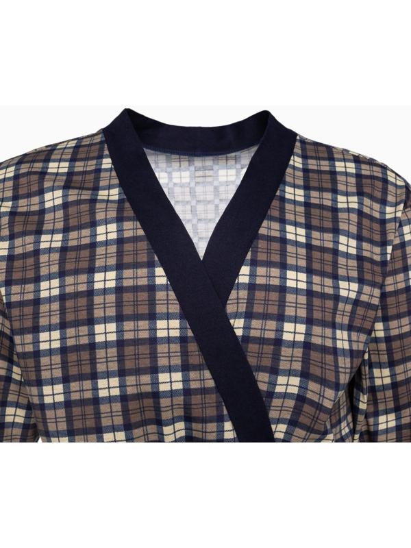 Халат мужской , цвет коричневый, размер 58