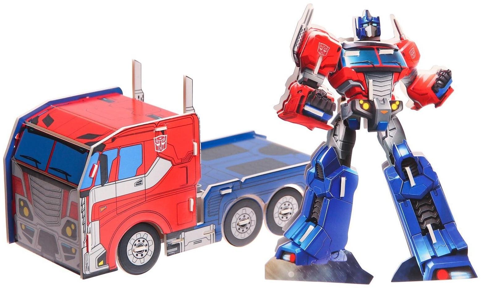 3D конструктор из пенокартона «Transformers, Оптимус прайм», 2 листа, Трансформеры