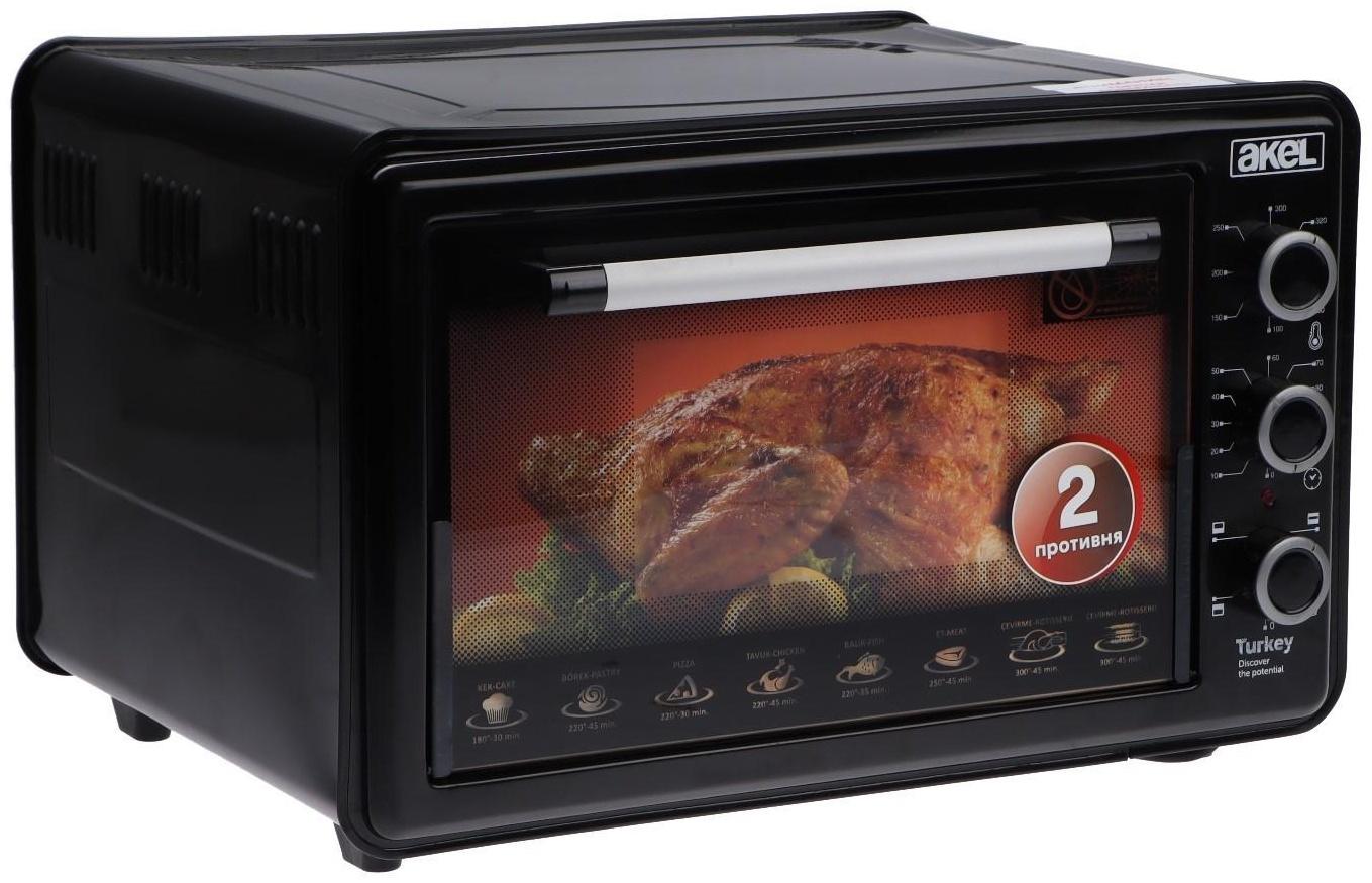 Мини-печь AKEL AF-740, 1300 Вт, 36 л, чёрная