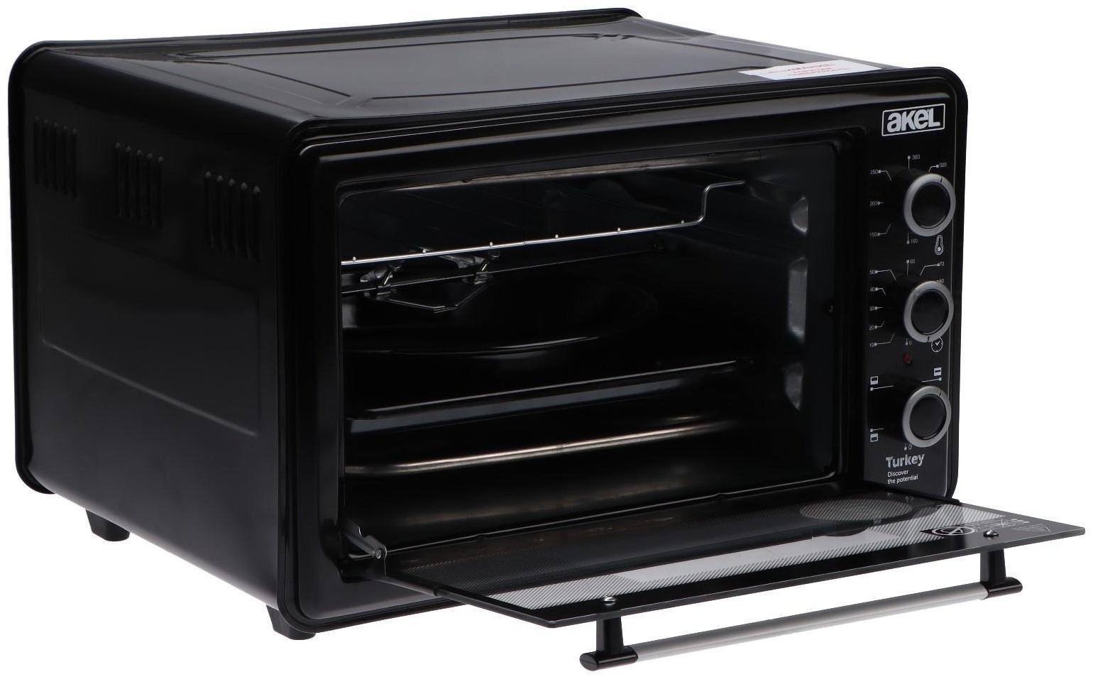Мини-печь AKEL AF-740, 1300 Вт, 36 л, чёрная