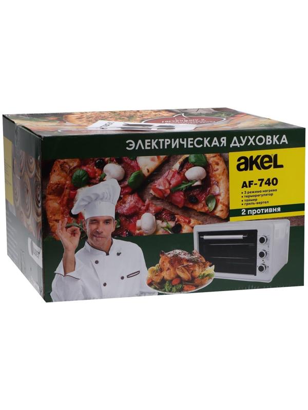 Мини-печь AKEL AF-740, 1300 Вт, 36 л, чёрная