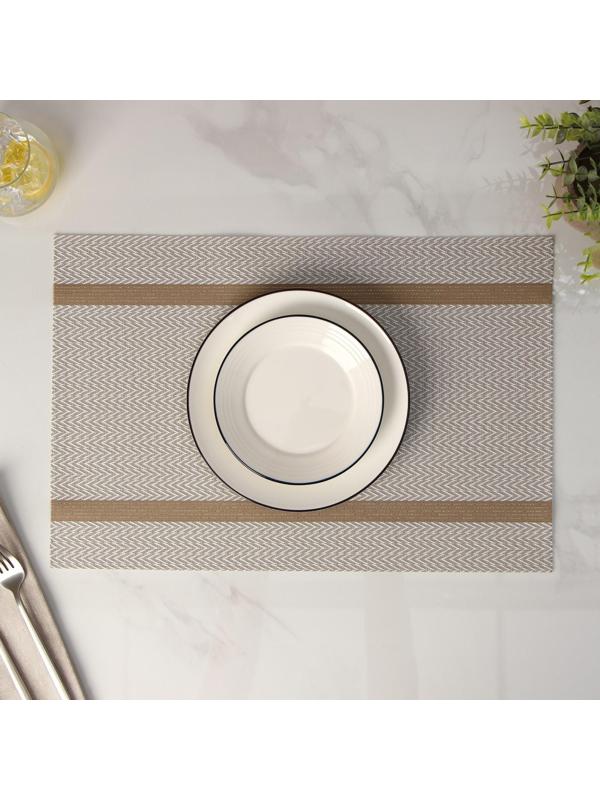 Салфетка сервировочная на стол «Рона», 45×30 см, цвет бежевый