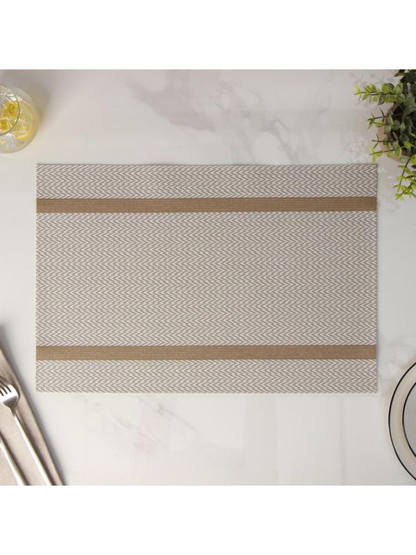 Салфетка сервировочная на стол «Рона», 45×30 см, цвет бежевый