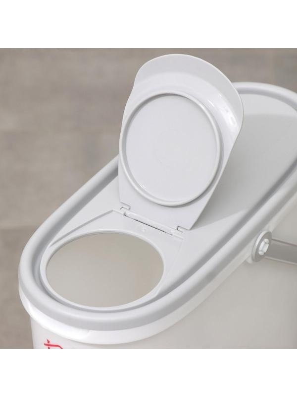 Контейнер для стирального порошка, 5 л, 11×24,6×32 см, цвет серый