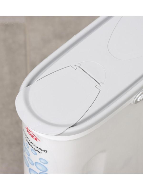 Контейнер для стирального порошка, 5 л, 11×24,6×32 см, цвет серый