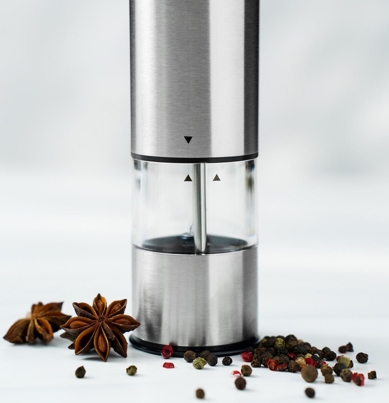 Мельница электрическая для специй Magistro Steel, с подсветкой, цвет серебряный