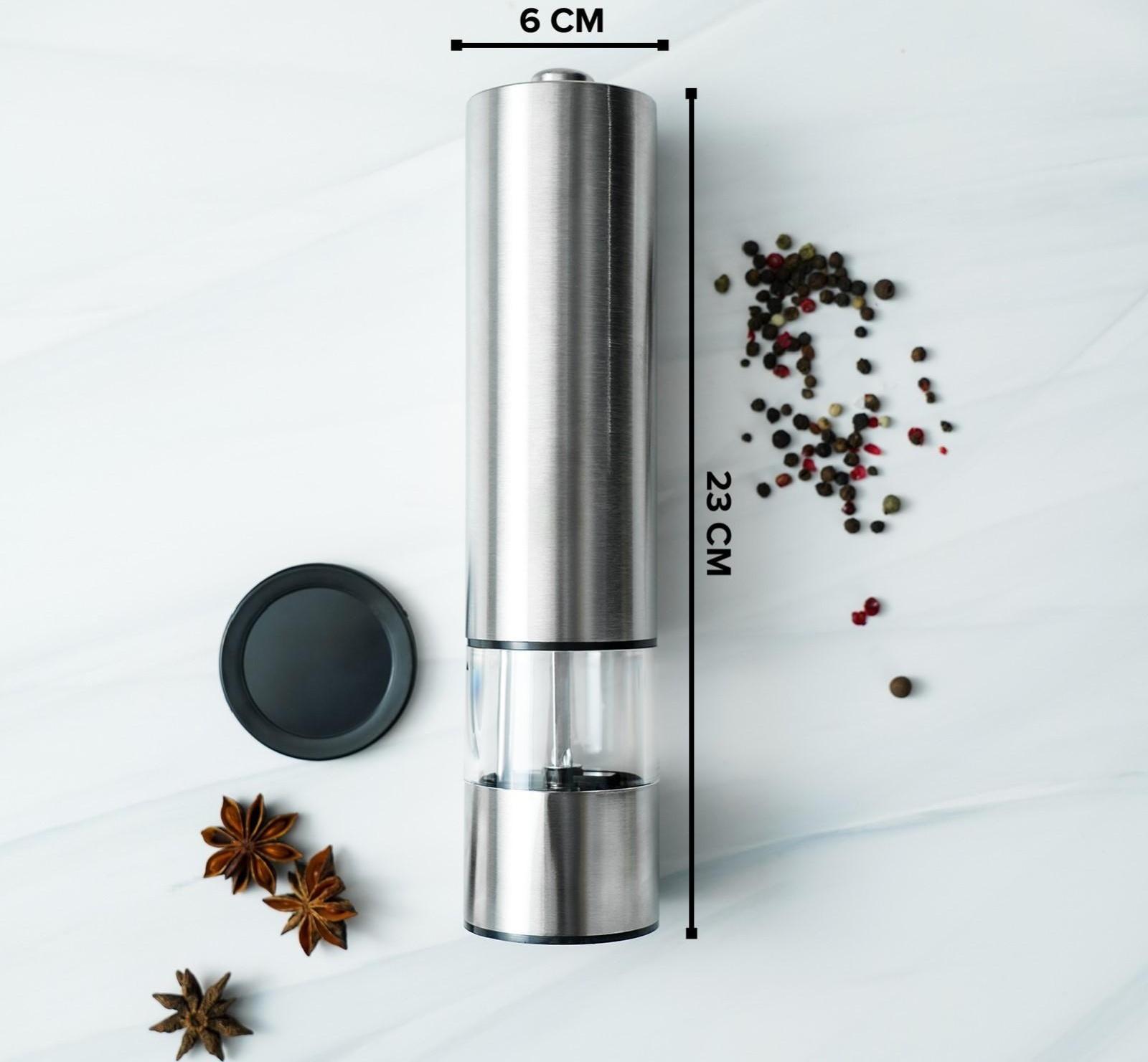 Мельница электрическая для специй Magistro Steel, с подсветкой, цвет серебряный
