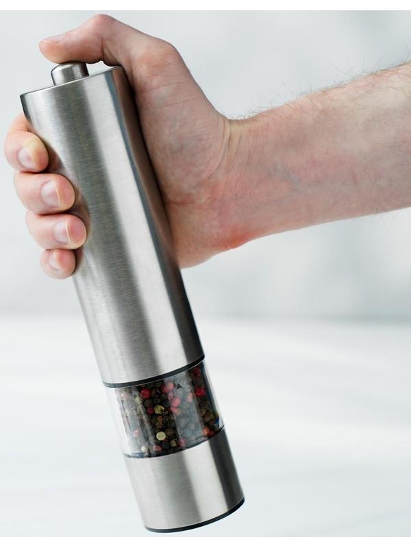 Мельница электрическая для специй Magistro Steel, с подсветкой, цвет серебряный