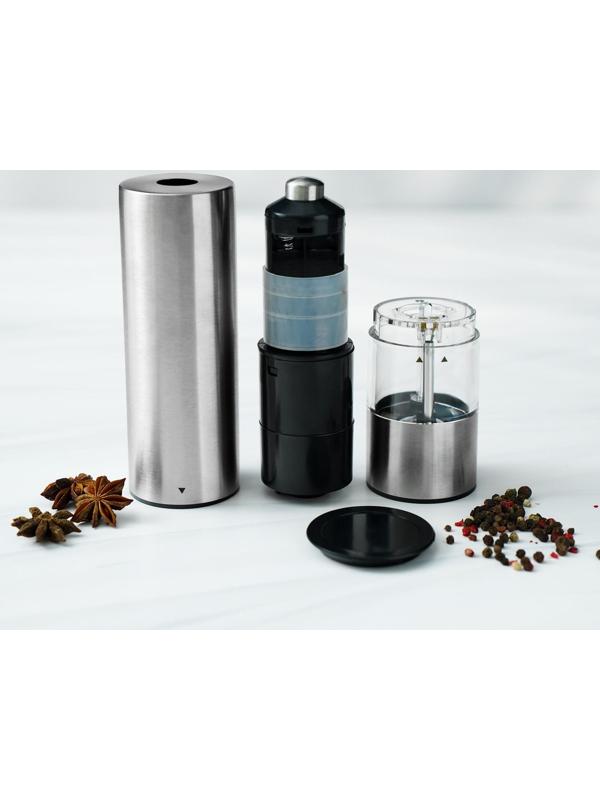 Мельница электрическая для специй Magistro Steel, с подсветкой, цвет серебряный