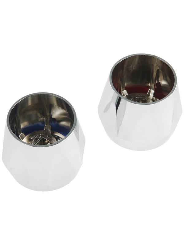 Ручка на смеситель ZEIN Z002, для кран-букс со штоком под квадрат, пластик, 2шт, хром