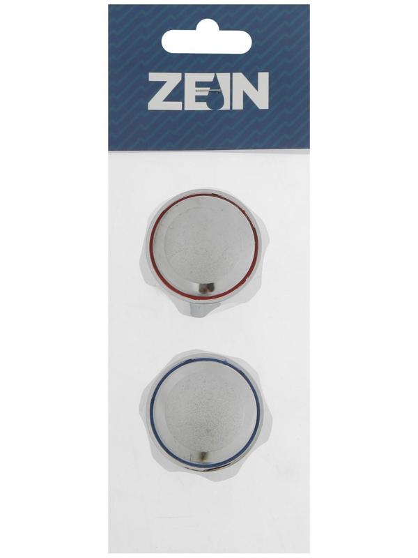 Ручка на смеситель ZEIN Z002, для кран-букс со штоком под квадрат, пластик, 2шт, хром