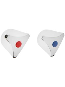 Ручка на смеситель ZEIN Z003, для кран-букс со штоком под квадрат, пластик, 2шт, хром