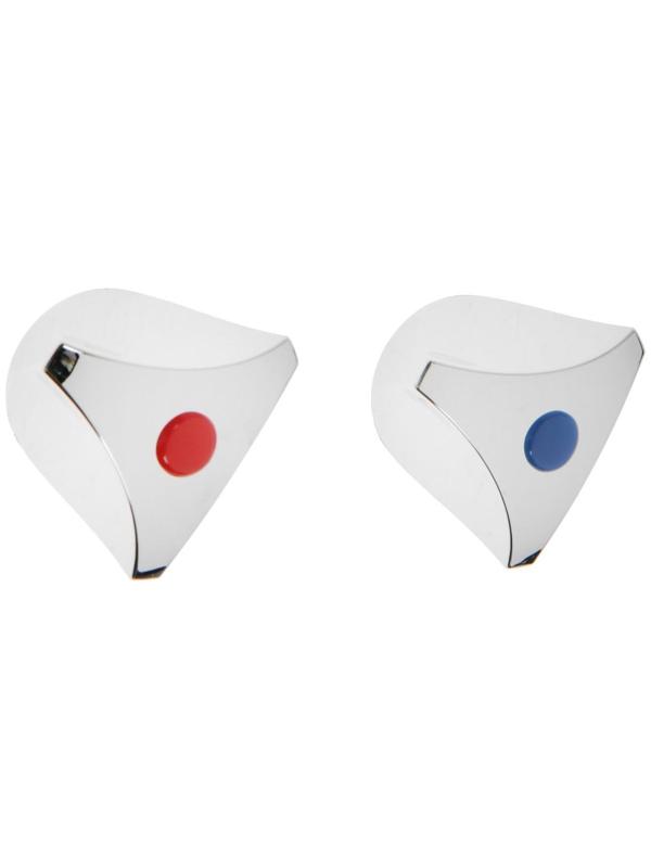 Ручка на смеситель ZEIN Z003, для кран-букс со штоком под квадрат, пластик, 2шт, хром