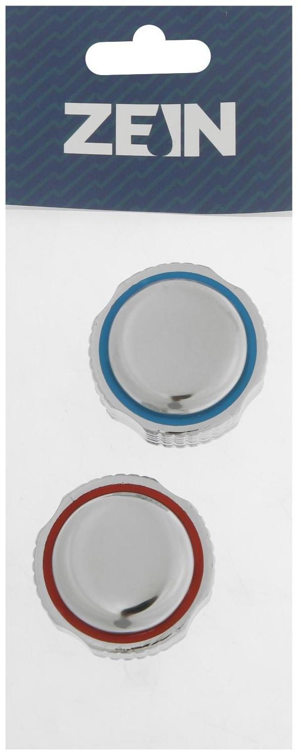 Ручка на смеситель ZEIN Z004, для кран-букс со штоком под квадрат, пластик, 2шт, хром