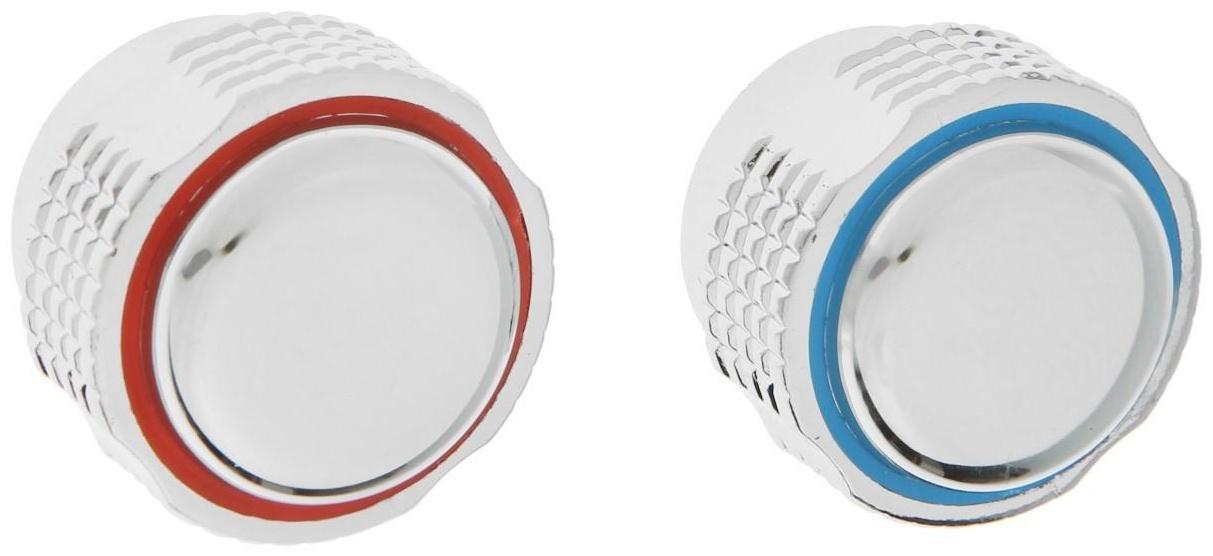 Ручка на смеситель ZEIN Z004, для кран-букс со штоком под квадрат, пластик, 2шт, хром