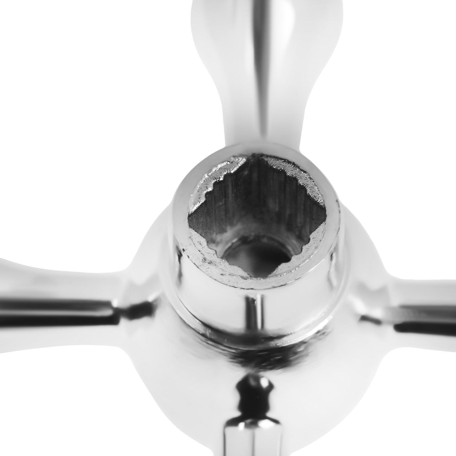 Ручка на смеситель ZEIN Z101, для кран-букс со штоком на 20 шлицов, цинк, 2шт, хром