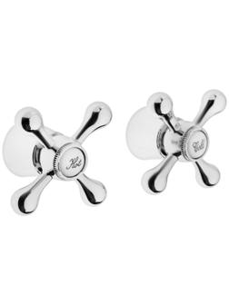 Ручка на смеситель ZEIN Z101, для кран-букс со штоком на 20 шлицов, цинк, 2шт, хром