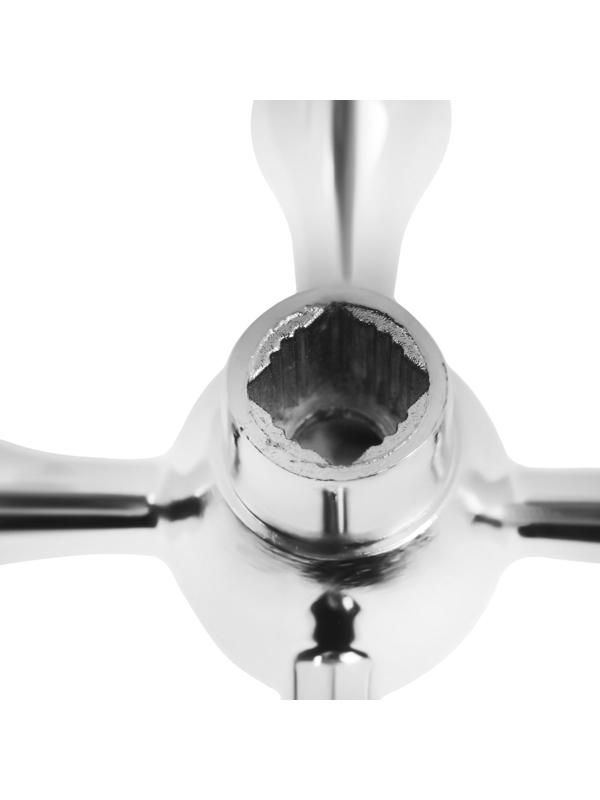 Ручка на смеситель ZEIN Z101, для кран-букс со штоком на 20 шлицов, цинк, 2шт, хром