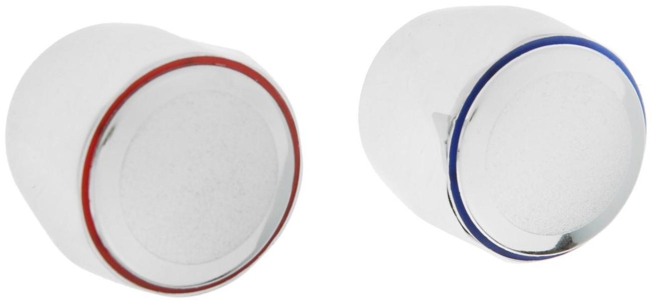 Ручка на смеситель ZEIN Z102, для кран-букс со штоком на 20 шлицов, цинк, 2шт, хром