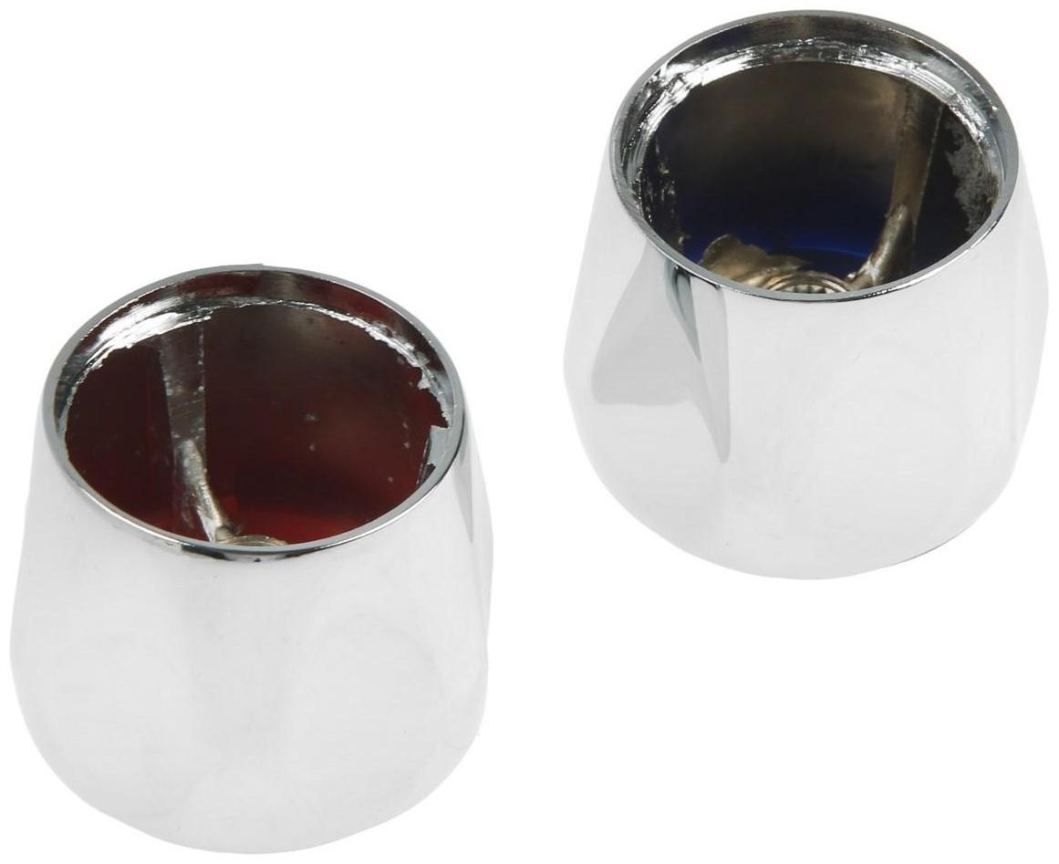 Ручка на смеситель ZEIN Z102, для кран-букс со штоком на 20 шлицов, цинк, 2шт, хром