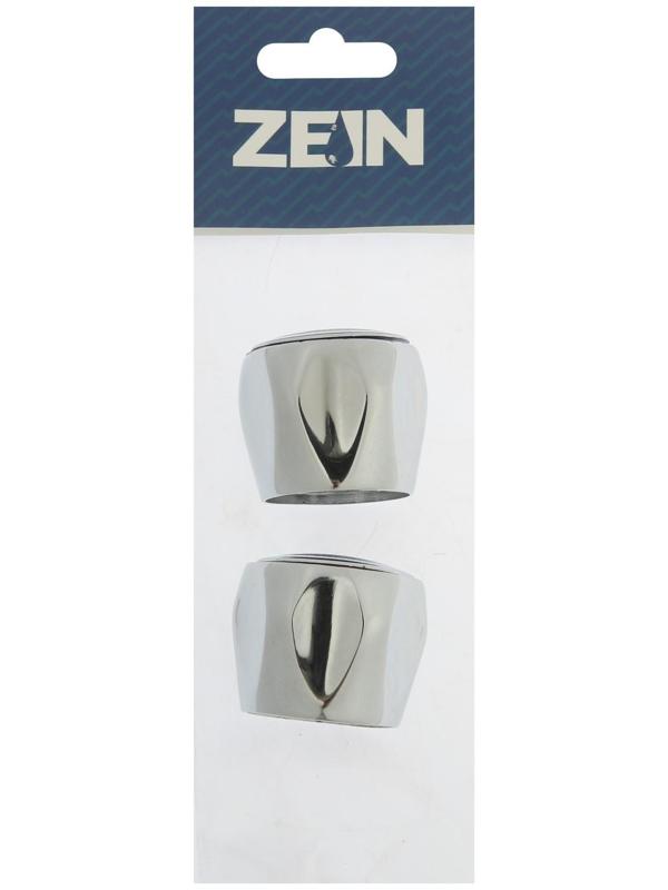 Ручка на смеситель ZEIN Z102, для кран-букс со штоком на 20 шлицов, цинк, 2шт, хром
