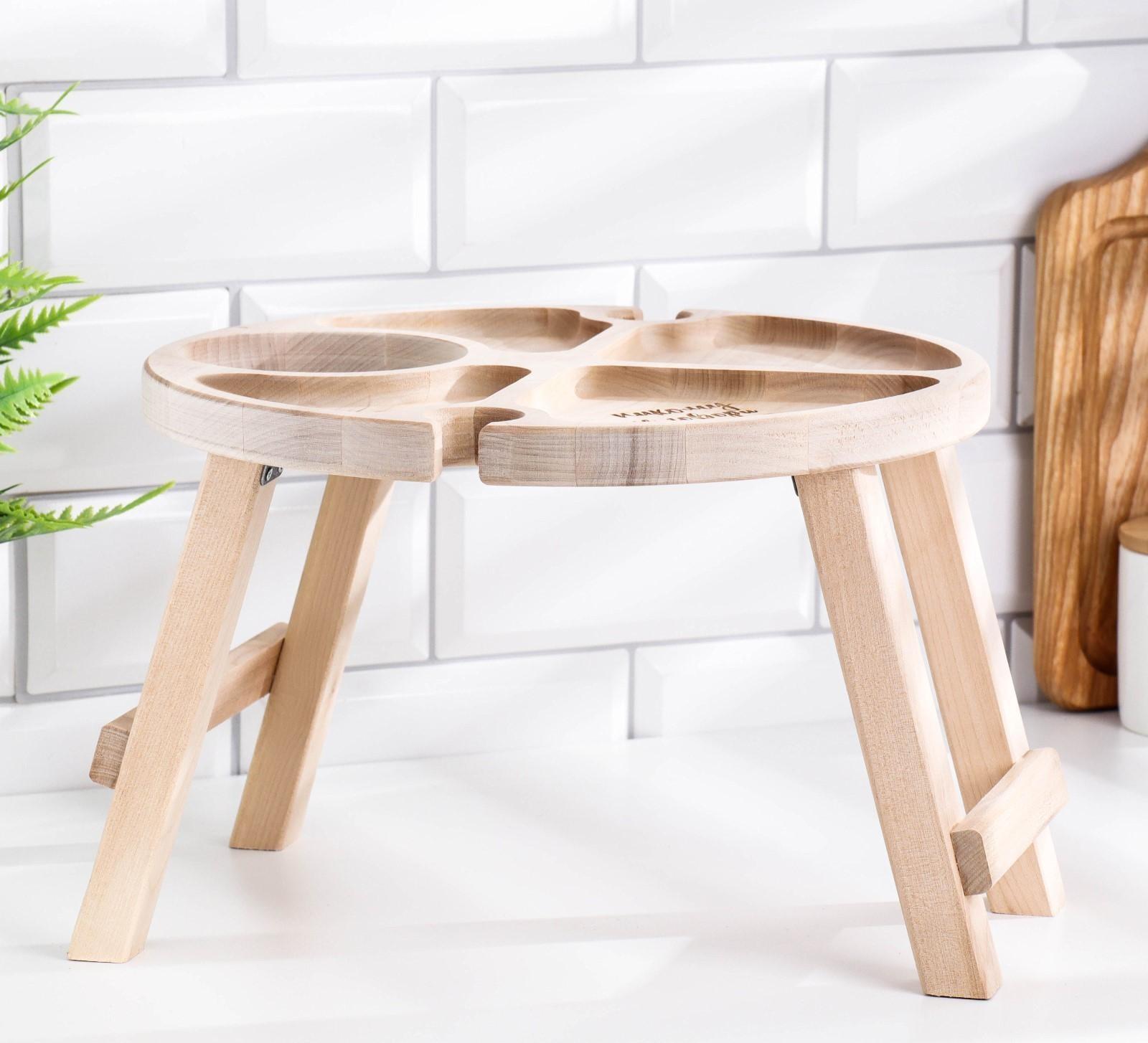 Столик - поднос с менажницей и складными ножками 