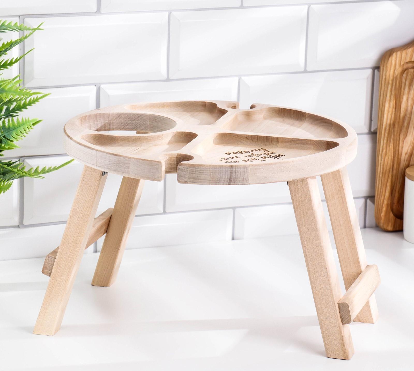 Столик - поднос с менажницей и складными ножками 