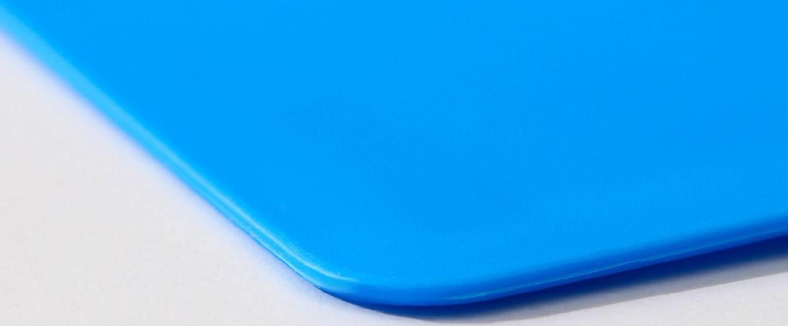 Доска разделочная «Эко», 34×24×0,2 см, прямоугольная, цвет голубой