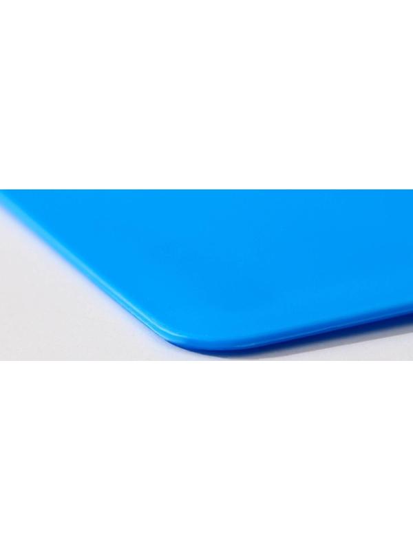 Доска разделочная «Эко», 34×24×0,2 см, прямоугольная, цвет голубой