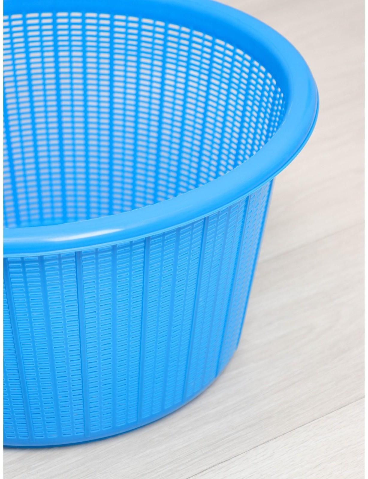 Корзина для белья без крышки, 22 л, d=37 см, h=21 см, цвет микс