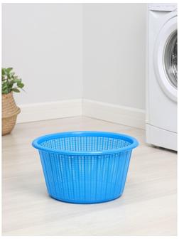 Корзина для белья без крышки, 22 л, d=37 см, h=21 см, цвет микс