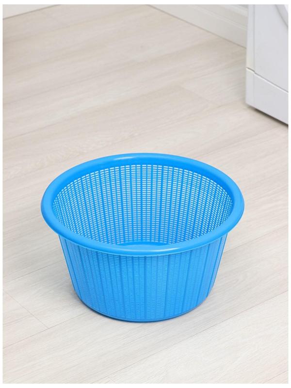 Корзина для белья без крышки, 22 л, d=37 см, h=21 см, цвет микс