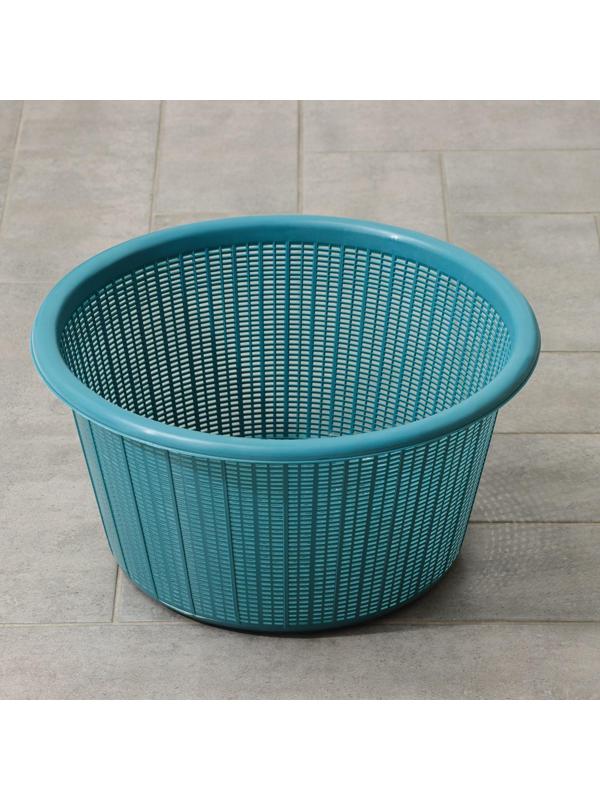 Корзина для белья без крышки, 22 л, d=37 см, h=21 см, цвет микс