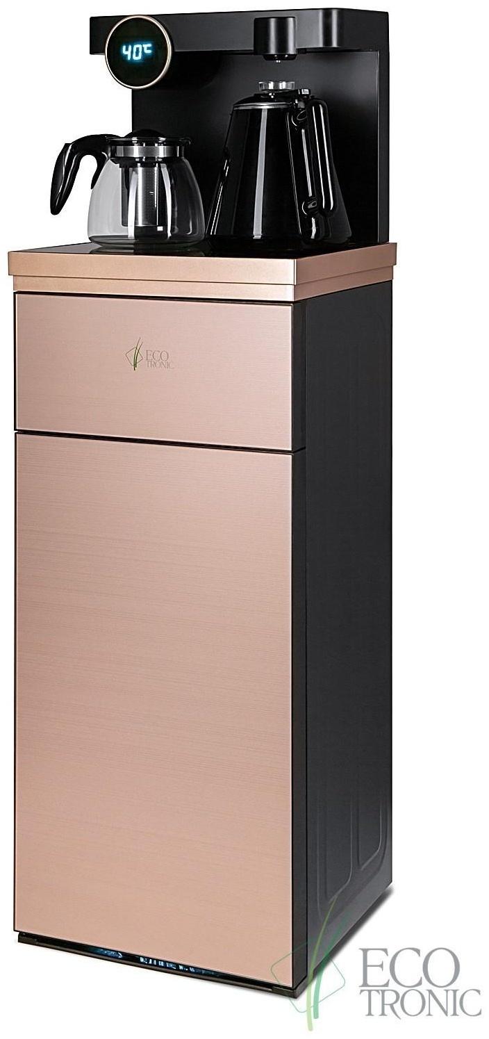 Кулер с чайным столиком Ecotronic TB12-LNR, только нагрев, 1000 Вт, золотой